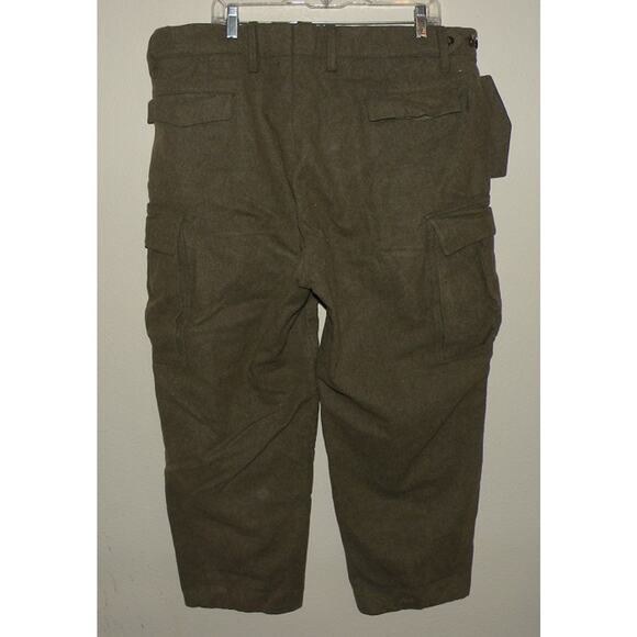 Vintage K. Begemann German Men’s Thick Wool Military Cargo Pants 40 x 29 Green - Picture 2 of 3